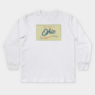 Ohio The Yogurt State Kids Long Sleeve T-Shirt